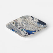 歌川広重 – 目黒太鼓橋 ペーパープレート (傾斜あり)