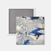 歌川広重 – 目黒太鼓橋 マグネット (正面/裏面)