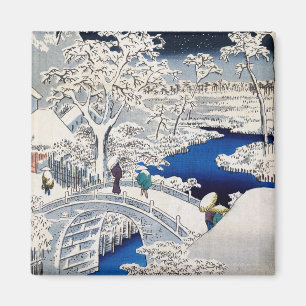 歌川広重 – 目黒太鼓橋 マグネット