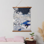 歌川広重 – 目黒太鼓橋 吊り下げ型タペストリー (寝室)