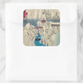 歌川広重 – 積雪山春菜 スクエアシール (バッグ)