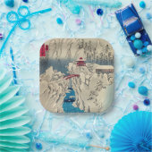 歌川広重 – 積雪山春菜 ペーパープレート (パーティー)