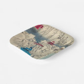 歌川広重 – 積雪山春菜 ペーパープレート (傾斜あり)