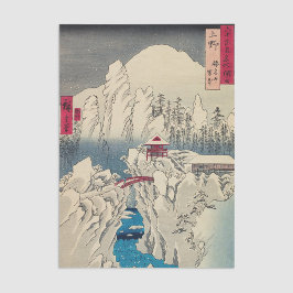 歌川広重 – 積雪山春菜 薄葉紙