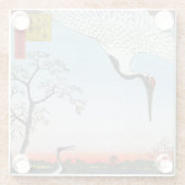 歌川広重 – 箕輪、金杉、三川島 ガラスコースター (裏面)