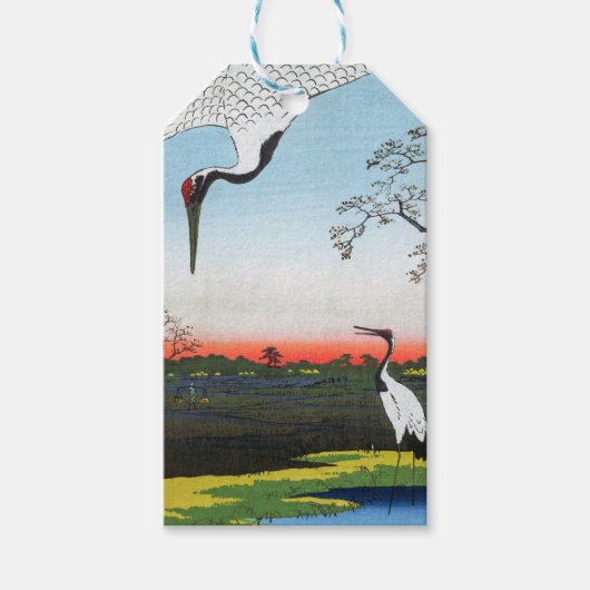 歌川広重 – 箕輪、金杉、三川島 ギフトタグ (正面)