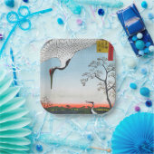 歌川広重 – 箕輪、金杉、三川島 ペーパープレート (パーティー)