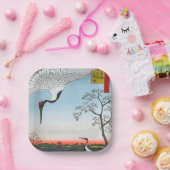 歌川広重 – 箕輪、金杉、三川島 ペーパープレート (パーティー)