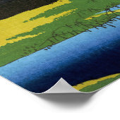 歌川広重 – 箕輪、金杉、三川島 ポスター (角)