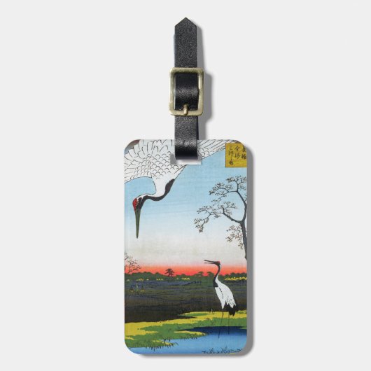 歌川広重 – 箕輪、金杉、三川島 ラゲッジタグ (正面縦)