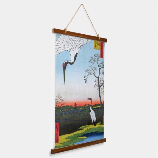 歌川広重 – 箕輪、金杉、三川島 吊り下げ型タペストリー (傾斜あり)