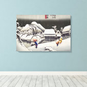 歌川広重 - 蒲原の夕雪 キャンバスプリント (インサイチュ (ウッドフロア))