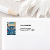 歌川広重 – 阿波国鳴門渦 ラベル (インサイチュ)