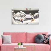 歌川広重 - 雪の夕べの蒲原 キャンバスプリント (インサイチュ (リビング))