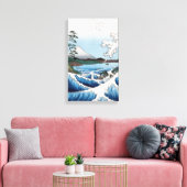 歌川広重 - 駿河国薩多の沖 キャンバスプリント (インサイチュ (リビング))