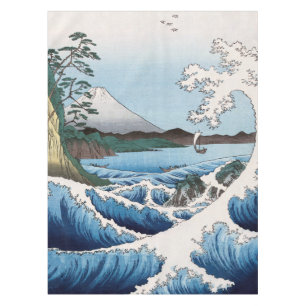 歌川広重 - 駿河国薩多の海 テーブルクロス