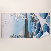 歌川広重 - 駿河国薩多の海 ビーチタオル (正面)