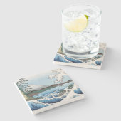 歌川広重 – 駿河国薩田沖 ストーンコースター (横)