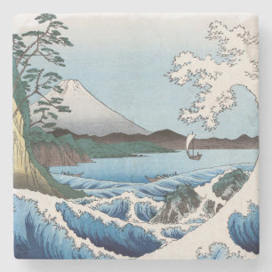 歌川広重 – 駿河国薩田沖 ストーンコースター