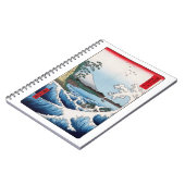 歌川広重 – 駿河国薩田沖 ノートブック (左側)