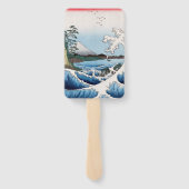 歌川広重 – 駿河国薩田沖 ハンドファン (裏面)