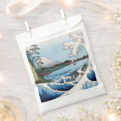 歌川広重 – 駿河国薩田沖 フェイバーバッグ (クリップ留めされた状態)