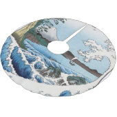 歌川広重 – 駿河国薩田沖 ブラッシュドポリエステルツリースカート (アングル)