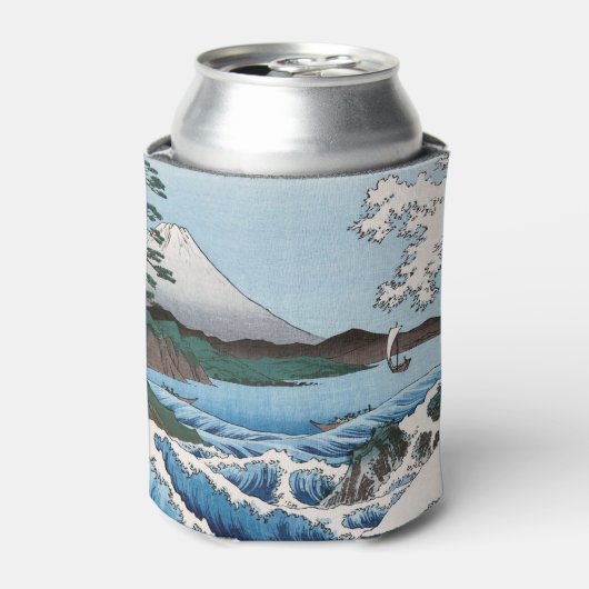 歌川広重 – 駿河国薩田沖 缶クーラー (缶正面)