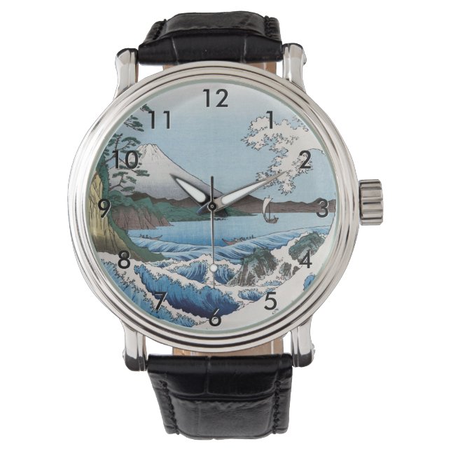 歌川広重 – 駿河国薩田沖 腕時計 (正面)