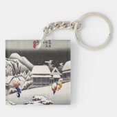 歌川広重 – Kanbaraの夕べ雪 キーホルダー (裏面)