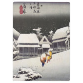歌川広重 – Kanbaraの夕べ雪 クリップボード (裏面)