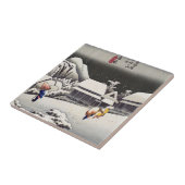 歌川広重 – Kanbaraの夕べ雪 タイル (側面)