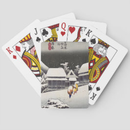 歌川広重 – Kanbaraの夕べ雪 トランプ