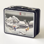 歌川広重 – Kanbaraの夕べ雪 メタルランチボックス (裏面)