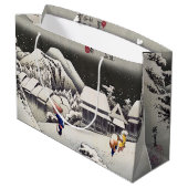 歌川広重 – Kanbaraの夕べ雪 ラージペーパーバッグ (裏面アングル)