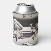 歌川広重 – Kanbaraの夕べ雪 缶クーラー (缶裏面)