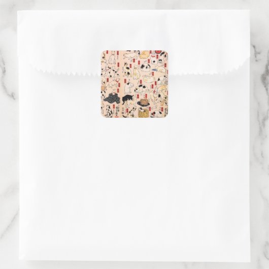 歌川日本の国芳 スクエアシール (バッグ)