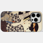 歌川絵画国芳日本のの女読性 Case-Mate iPhoneケース (裏面 (横))
