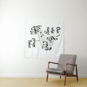 歌感動的と祈引用文 タペストリー (インサイチュ(横))