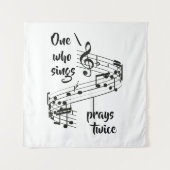 歌感動的と祈引用文 タペストリー (正面)