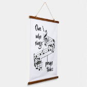 歌感動的と祈引用文 吊り下げ型タペストリー (傾斜あり)