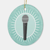 歌手おもしろいターコイズスワールシンガー セラミックオーナメント (左)