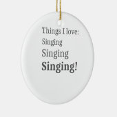 歌手のためにカラオケを歌うことが大好き セラミックオーナメント (右)