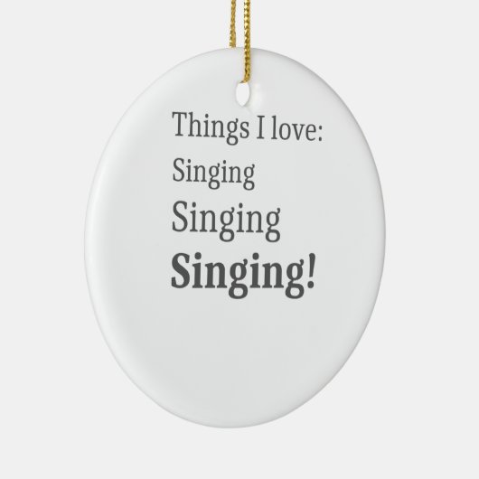 歌手のためにカラオケを歌うことが大好き セラミックオーナメント (右)