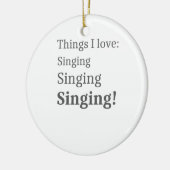 歌手のためにカラオケを歌うことが大好き セラミックオーナメント (左)