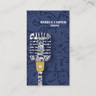 歌手のカラオケプレーヤー音楽芸術家カードコーラス 名刺