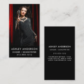 歌手のミュージシャンの完全な写真の広告宣伝 名刺 (正面/裏面)