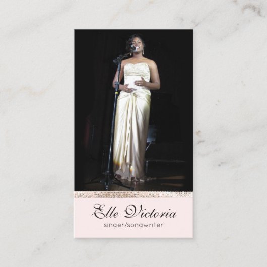 歌手のミュージシャン写真 名刺 (正面)