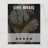 歌手のミュージシャン2写真ソーシャルメディアのプロモーション チラシ (裏面)