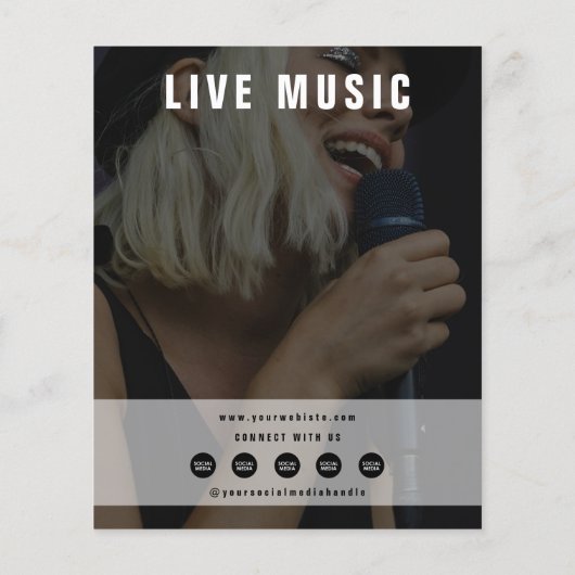 歌手のミュージシャン2写真ソーシャルメディアのプロモーション チラシ (裏面)